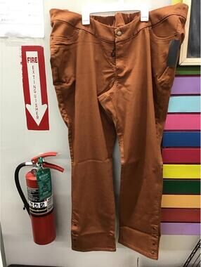 Denim & co womens adaptive jeans 2X pull on stretch brown new qvc
